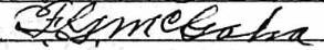 F.G.'s signature on James's Birth Record